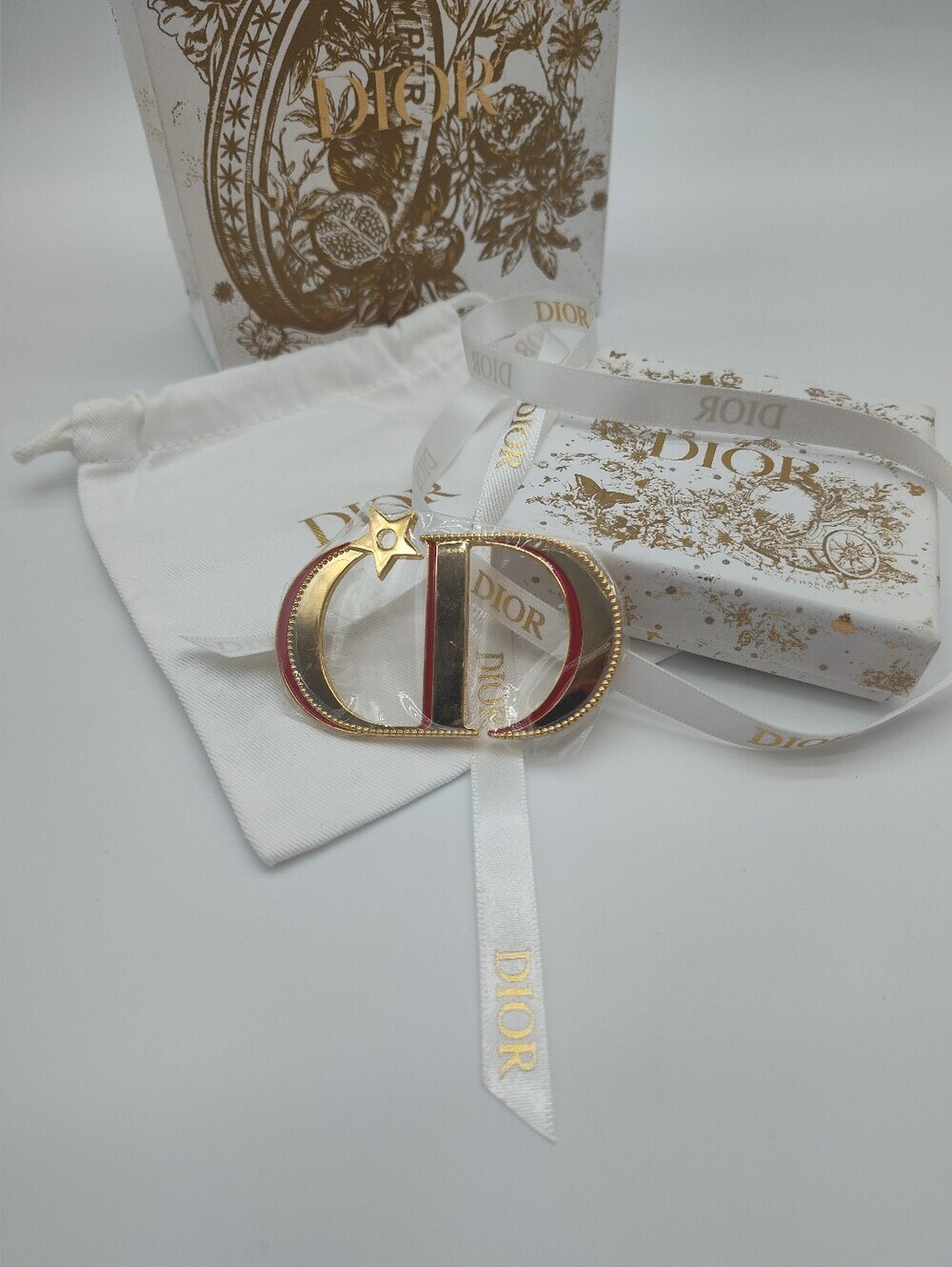 DIOR VIP Gift Lucky Star CD Brooch Full Gift Set New With Box & Bag NWT